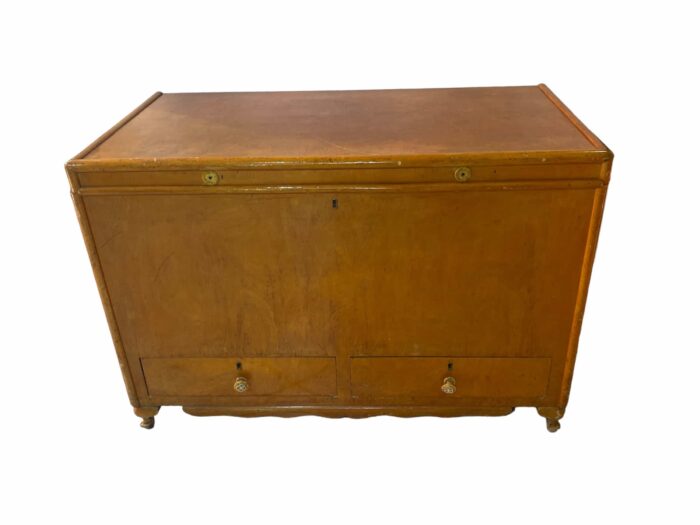 Vintage ξύλινο μπαούλο με 2 συρτάρια 77x112x59