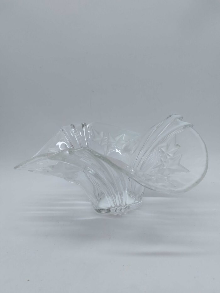 Mikasa crystal φοντανιέρα με ανάγλυφα σχέδια 16x30cm