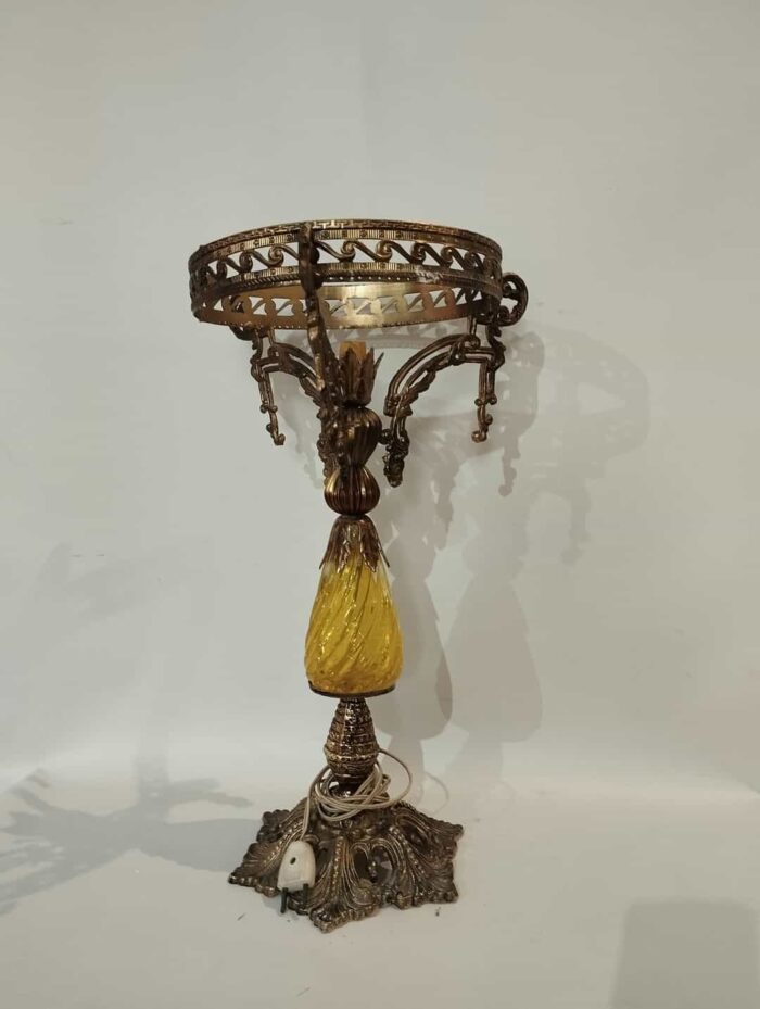 Vintage φωτιστικό πορτατίφ 50cm (το γυαλί έχει ράγισμα)