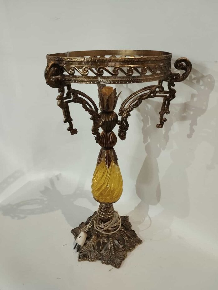 Vintage φωτιστικό πορτατίφ 50cm (το γυαλί έχει ράγισμα) - Image 2