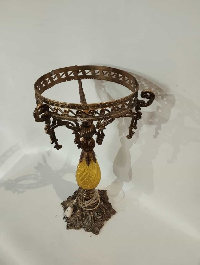Vintage φωτιστικό πορτατίφ 50cm (το γυαλί έχει ράγισμα) - Image 3