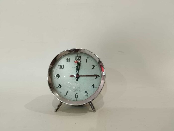 Vintage διακοσμητικό κουρδιστό ρολόι Five Rams 10cm