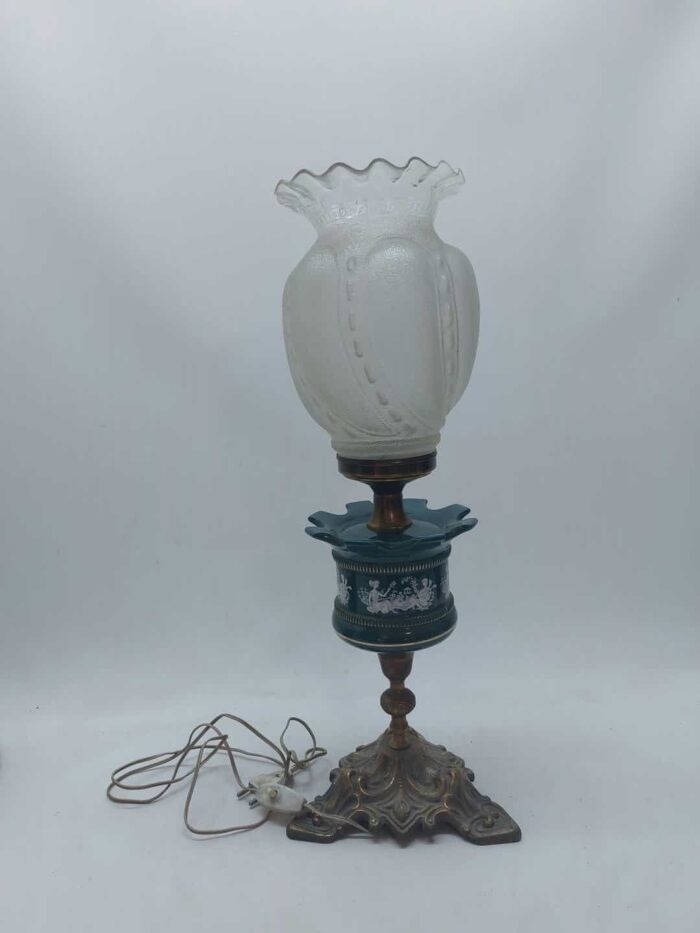 Vintage μπρούτζινο επιτραπέζιο φωτιστικό 55x20x20cm