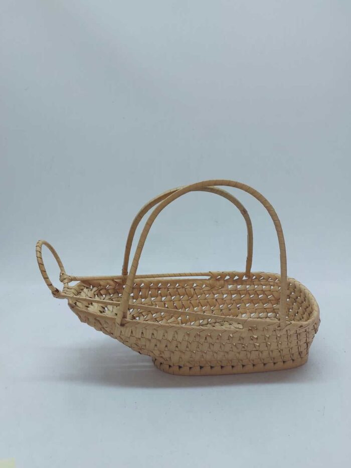 Vintage ψάθινη θήκη για μπουκάλια 21x10,5x27cm