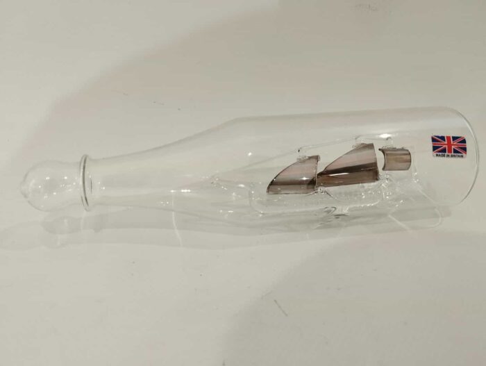 Αγγλικό γυάλινο καράβι μέσα σε μπουκάλι 19cm