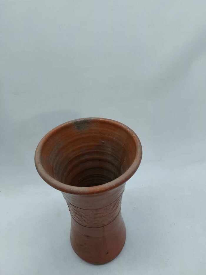Vintage μεγάλο πήλινο βάζο 32,5x18,5cm - Image 2