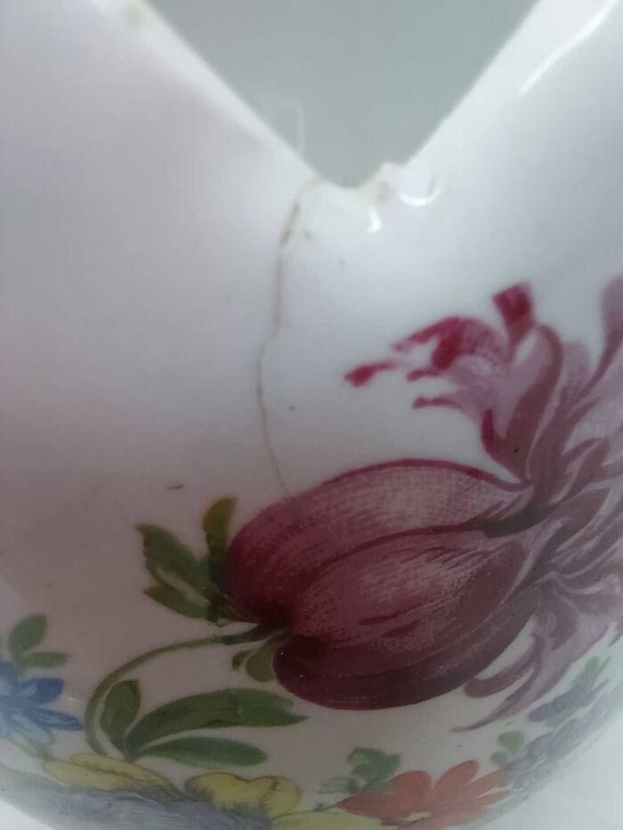 Vintage διακοσμητικό βάζο με ποδαράκια floral 14,5x10cm - Image 3