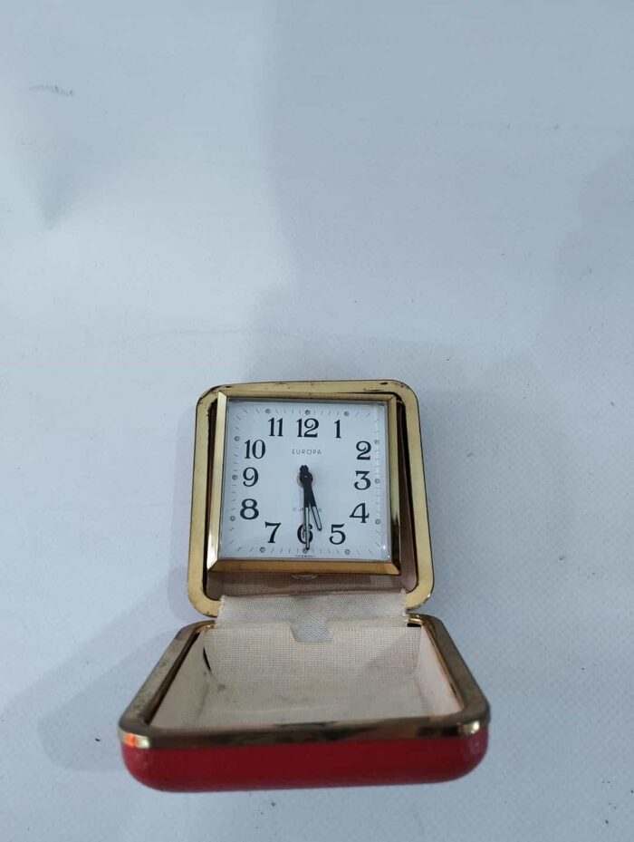 Παλιό επιτραπέζιο Γερμανικό ρολόι με θήκη 7,5x7,5 (χρήζει επισκευή) - Image 3