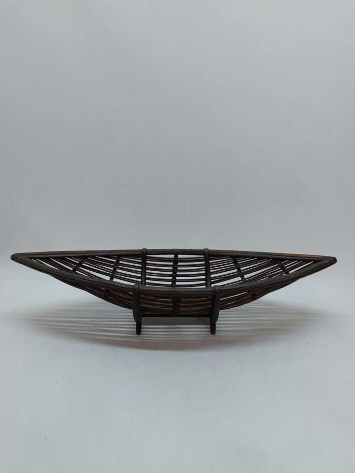 Mid century μεγάλη ξύλινη φρουτιέρα, δεκαετίας 1960 12x56,6x19,5cm