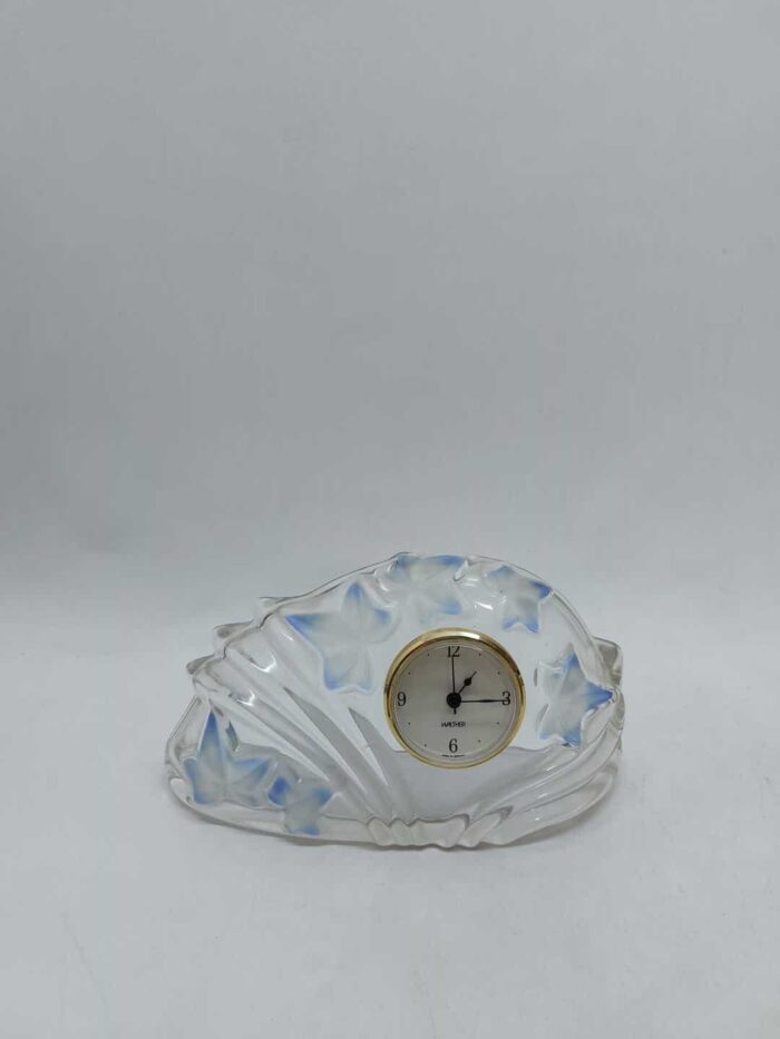 Vintage επιτραπέζιο διακοσμητικό ρολόι Walther Glass made in Germany 14x25x6,5cm