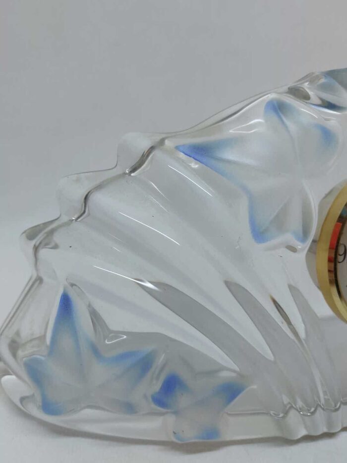 Vintage επιτραπέζιο διακοσμητικό ρολόι Walther Glass made in Germany 14x25x6,5cm - Image 2