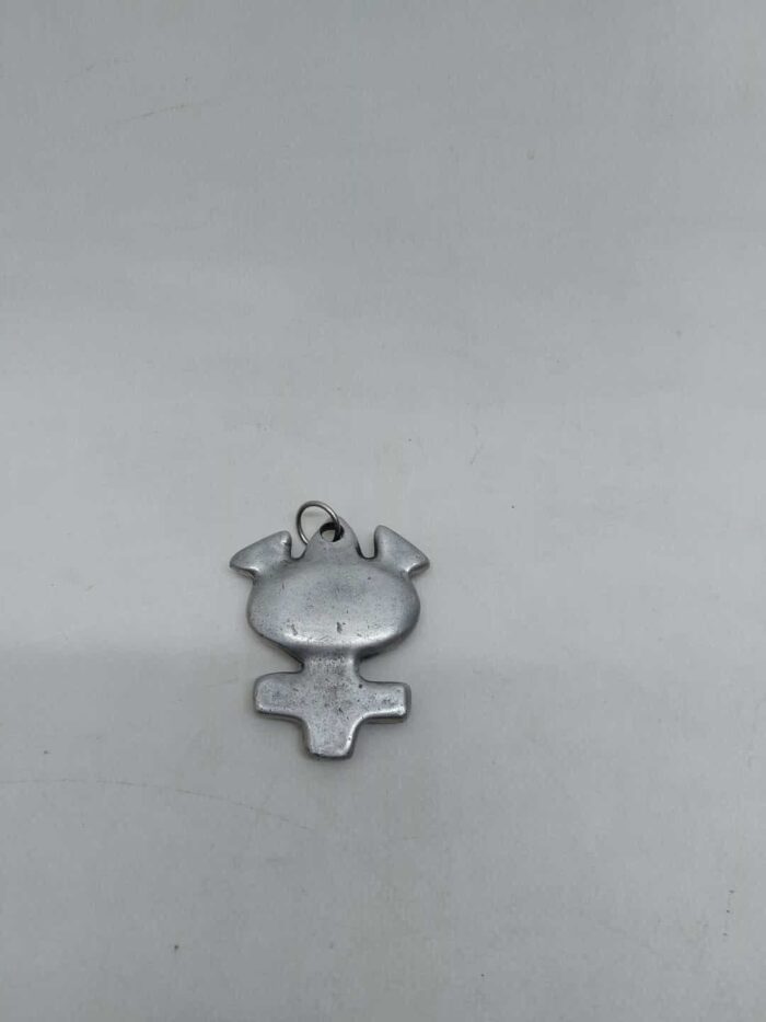 Vintage ασημί κρεμαστό/μπρελόκ 5,5x5cm - Image 2