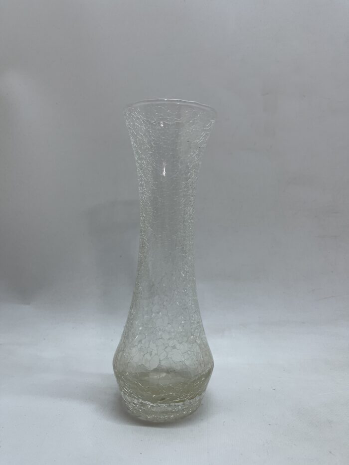 Mid Century βάζο , με κρακελέ γυαλί 24,5x8