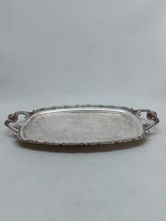 Vintage επάργυρος δίσκος σερβιρίσματος Brevettato made in Italy 4x39x23,5cm.