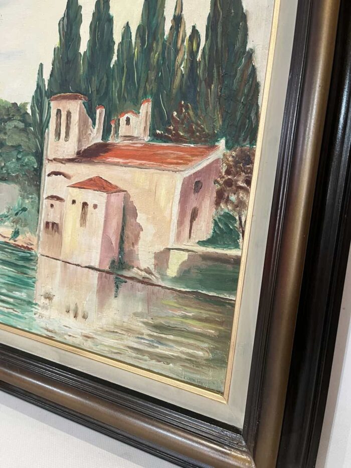 Vintage κάδρο ζωγραφικής , με ξύλινη κορνίζα 56x71 - Image 4