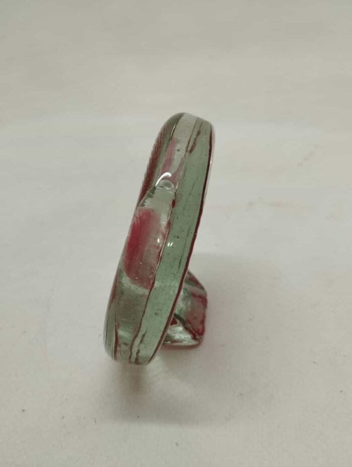 Vintage Art Glass διακοσμητικό σε σχήμα καρδιάς 8x8,5 - Image 2