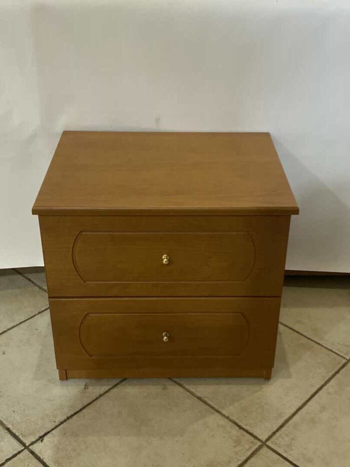 Vintage κομοδίνο δωματίου με 2 συρτάρια 47x38x50