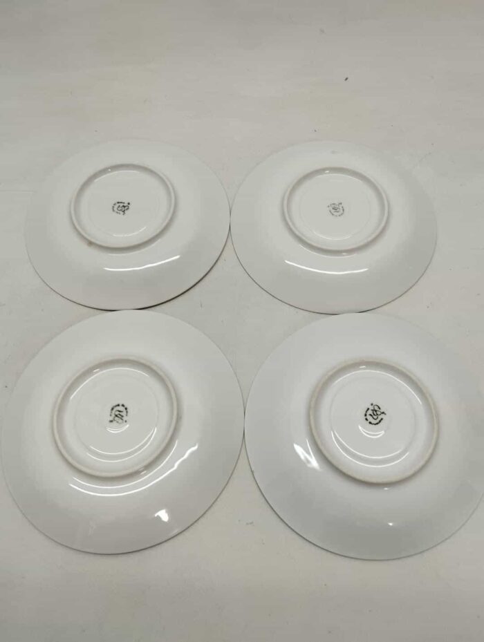 Vinatge σετ 4 πορσελάνινα πιατάκια τσαγιού made in Bulgaria. 15εκ. - Image 2