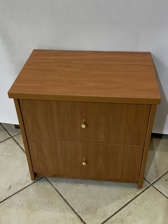 Vintage κομοδίνο υπνοδωματίου με 2 συρτάρια 49x34x49