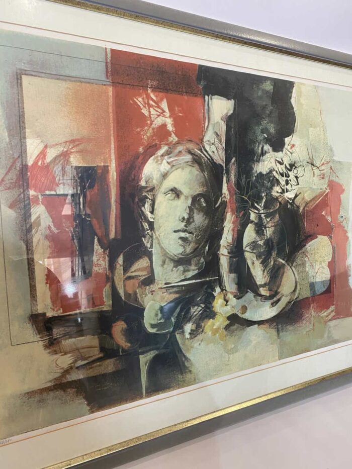 Vintage  πίνακας ζωγραφικής με υπογραφή καλλιτέχνη Αντ.Απέργης 79x109 - Image 3