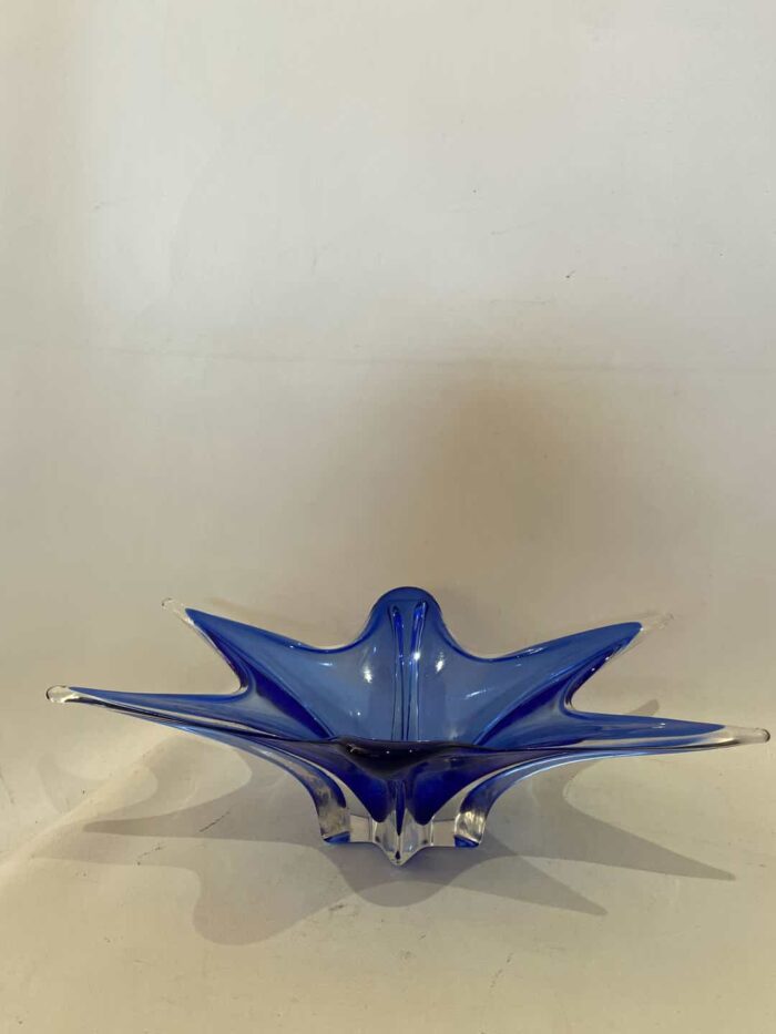 Vintage διακοσμητικό μπλε μπολ Murano 12x37x25