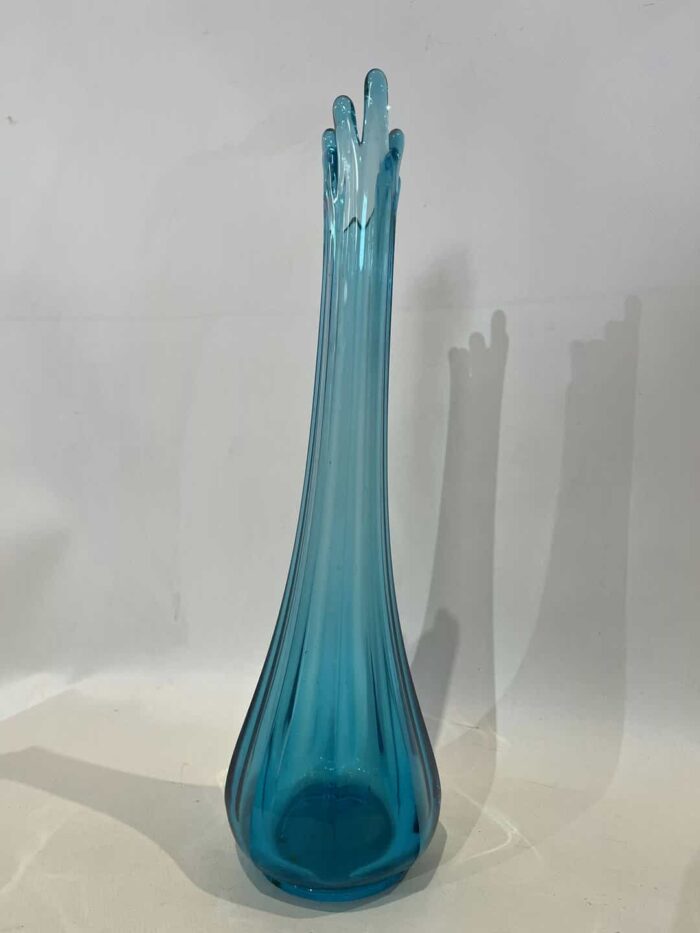 Vintage βάζο Le Smith , σε μπλέ χρώμα 36x9x9 - Image 4