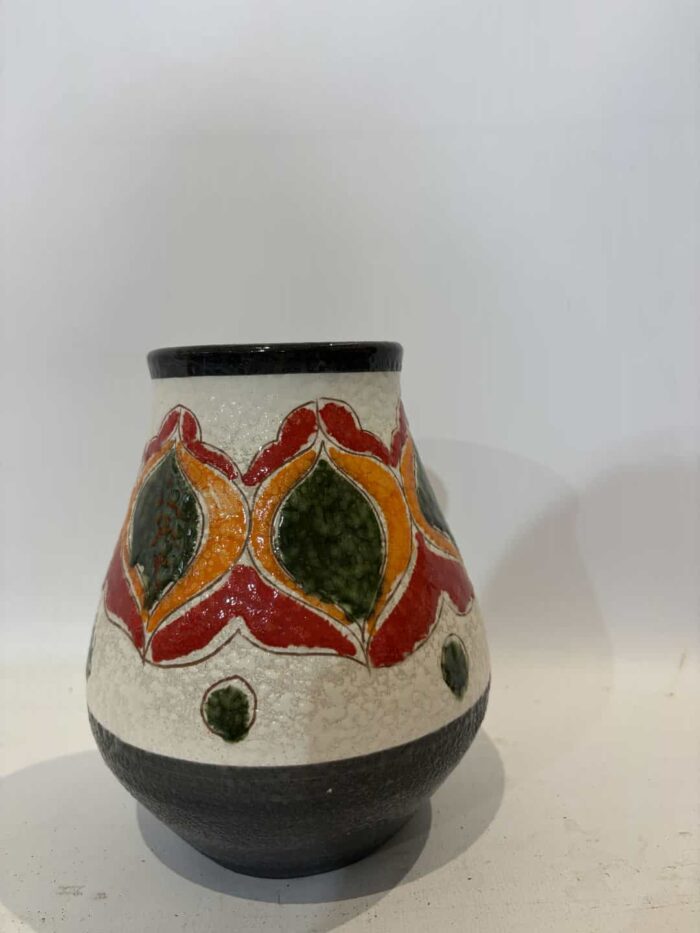Vintage  κεραμικό πολύχρωμο χειροποίητο βάζο 17x15