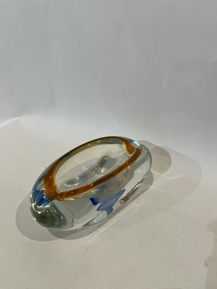 Midcentury κρυστάλλινο σταχτοδοχείο μουράνο 8x16x6 , με μικρά σπασίματα - Image 3