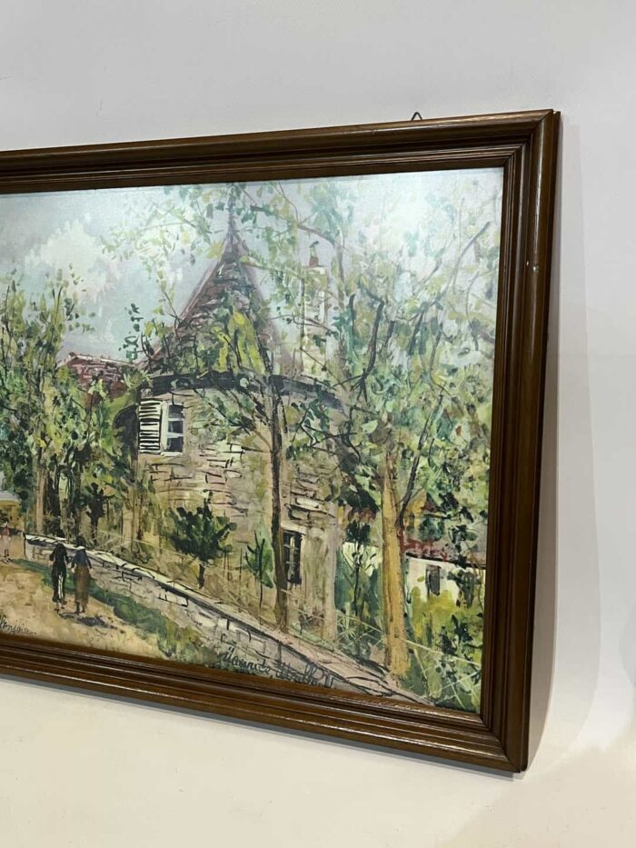 Vintage κάδρο τοίχου- εκτύπωση , με φθορές στην κορνίζα 45x59 - Image 2